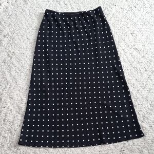 Aeropostale Black A-Line Skirt with White Dots Size M